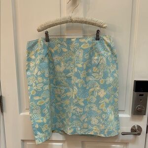 Talbots 20W Blue Mosaic Pattern GUC